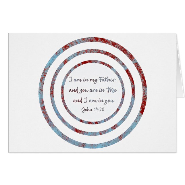 Cartão Estou no meu pai John 14:20 (Frente horizontal)