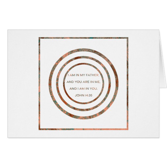 Cartão Estou no meu pai John 14:20 (Frente horizontal)