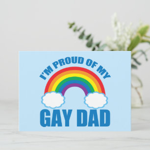 Cartão Estou Orgulhoso do Meu Pai Gay Arco-íris Orgulho