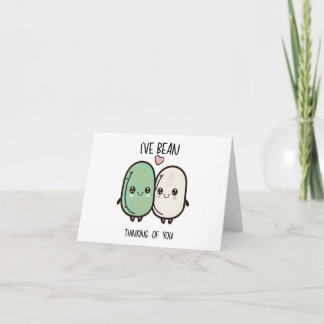 Cartão “Estou Pensando Em Você” Kawaii Beans
