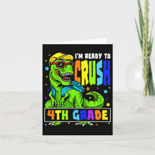 Cartão Estou pronto para esmagar o Dinossauro 1rua Dia de