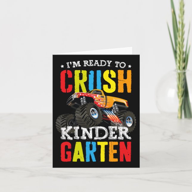 Cartão Estou Pronto Para Esmagar O Monstro Do Jardim Do I (Frente)