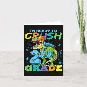 Cartão Estou pronto para esmagar segundo T Rex Dinossaur 