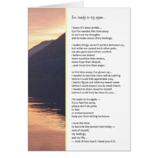 Cartão Estou pronto para tentar de novo...Relações