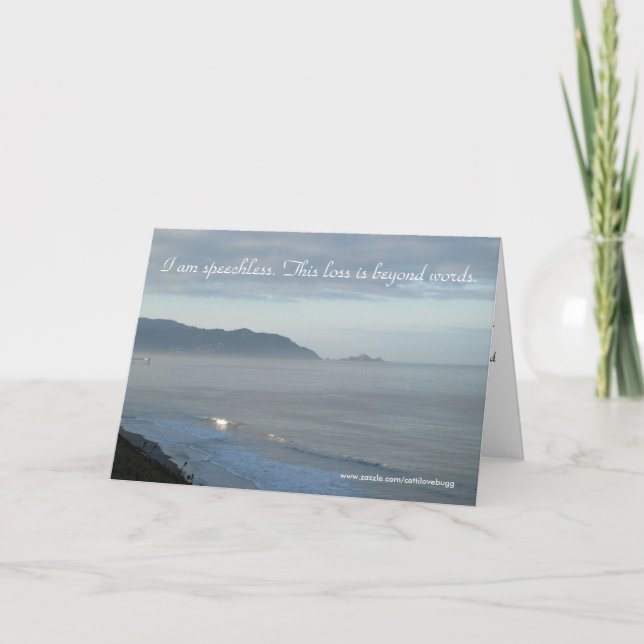 Cartão Estou sem palavras, Condolence Card (Frente)