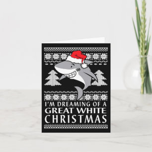Cartão Estou Sonhando com um Excelente de Natal branco, t