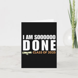 Cartão Estou tão feliz Cl de 2025 Formando de graduação