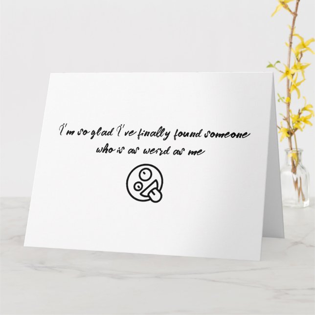 Cartão Estou tão feliz que finalmente encontrei alguém Na (Flor Amarela)