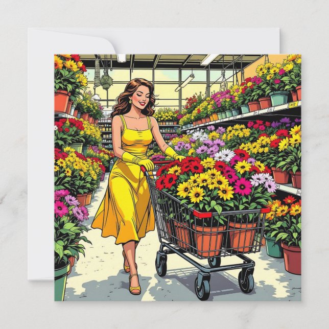 Cartão Estou torcendo por estas plantas | Arma de jardina (Frente)