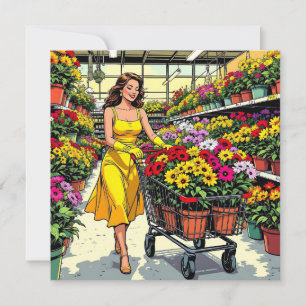 Cartão Estou torcendo por estas plantas   Arma de jardina