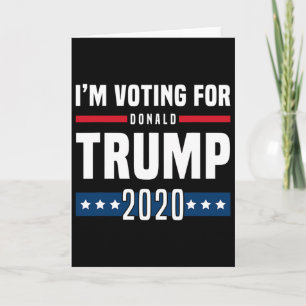 Cartão Estou votando em Trump Eleição