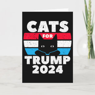 Cartão Estou votando gatos para a eleição de Trump Dete