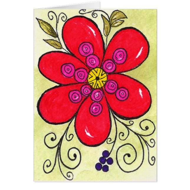 Cartão Estourando a flor (Frente)