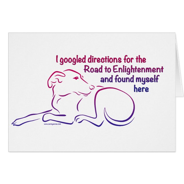 Cartão Estrada de Cachorro para Iluminismo (Frente Horizontal)