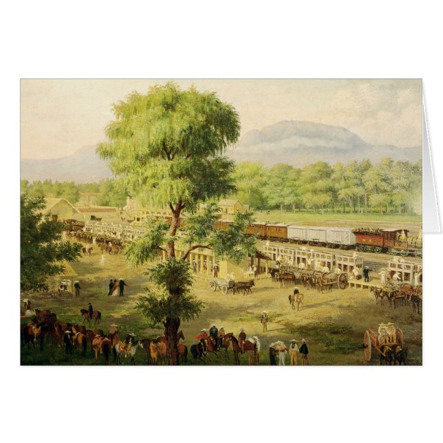Cartão Estrada de ferro no vale de México, 1869 (Frente Horizontal)