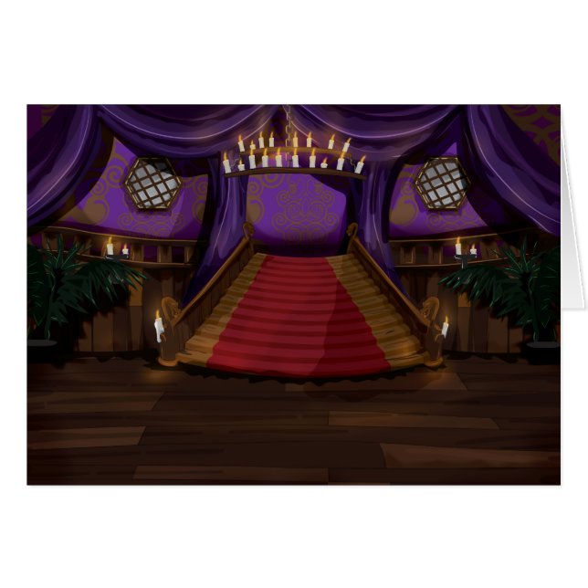 Cartão Estrada de Mansão Assustadora (Frente Horizontal)