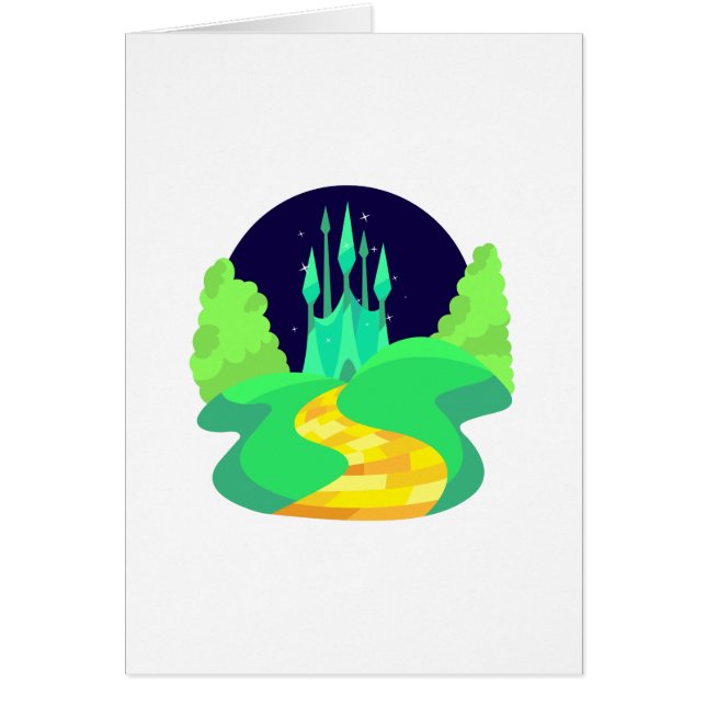 Cartão estrada de tijolos amarela (Frente)