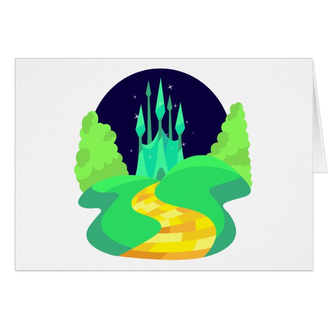 Cartão estrada de tijolos amarela (Frente Horizontal)