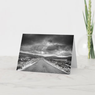 Cartão Estrada em Rainstorm