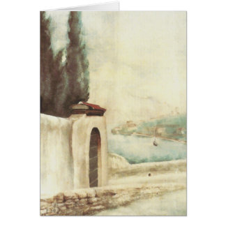 Cartão Estrada Gargnano para San Gaudenzio, D.H. Lawrence