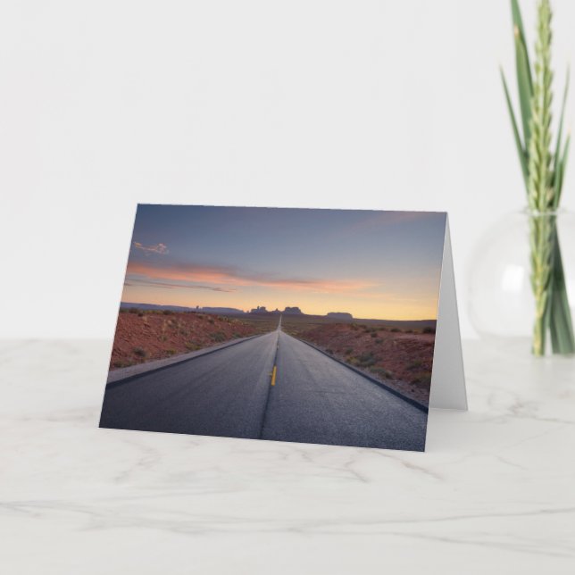 Cartão Estrada para o Parque Tribal do Vale do Monumento (Frente)