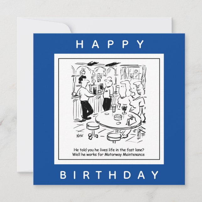 Cartão Estrada Rápida. Trabalhador de Manutenção de Highw (Frente)