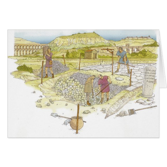 Cartão Estrada romana. Detalhe (Frente Horizontal)