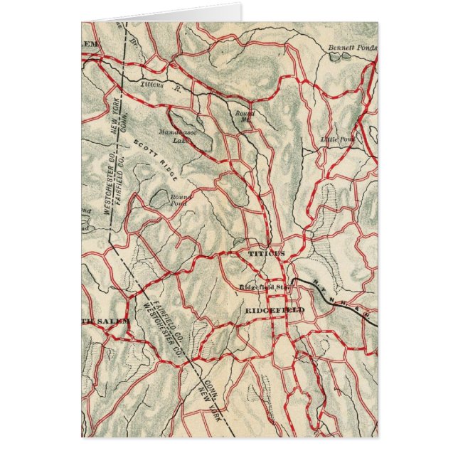 Cartão Estradas de bicicleta em Nova York e Conneticut 9 (Frente)