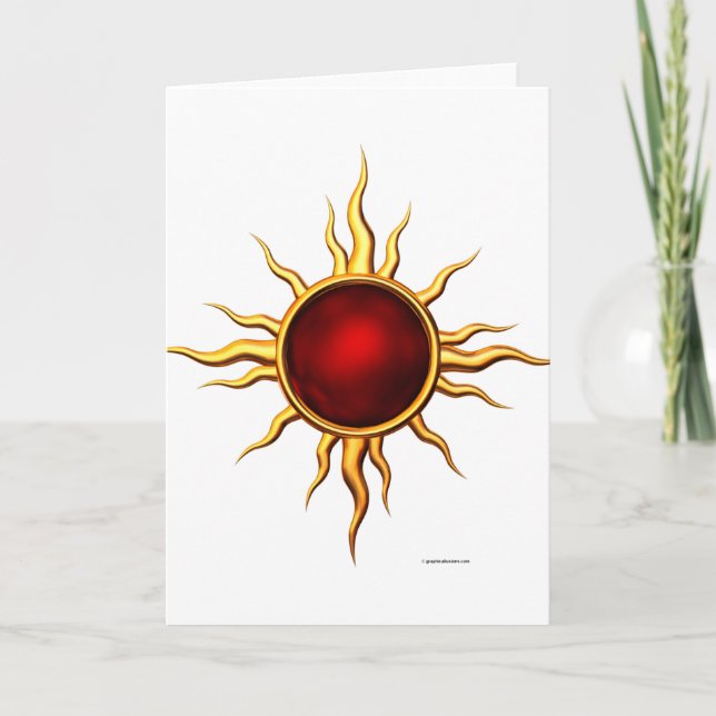 Cartão Estrela Astral da Nova Idade: Ruby Sun (Frente)