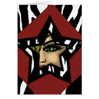 Cartão Estrela-Cartão do pop da zebra