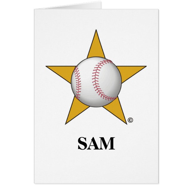 Cartão Estrela de basebol (Frente)