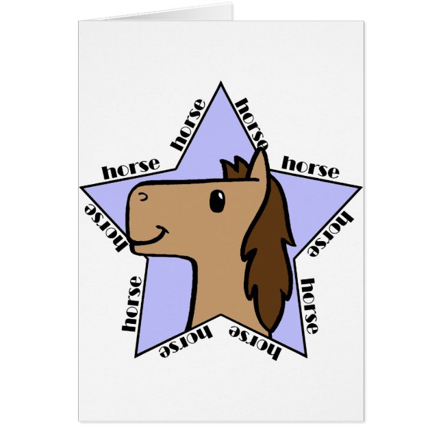 Cartão Estrela de Cavalo (Frente)