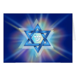 Cartão Estrela de David brilhante