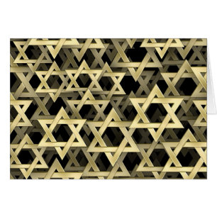 Cartão Estrela de David dourada