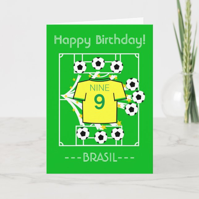 Cartão Estrela de Futebol (Amarelo com detalhes em Verde) (Frente)