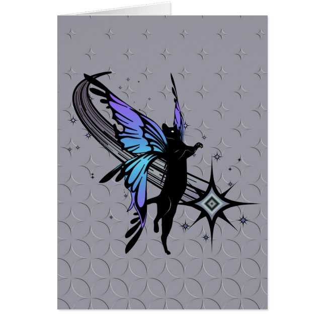 Cartão Estrela de Gato Cósmico (Frente)