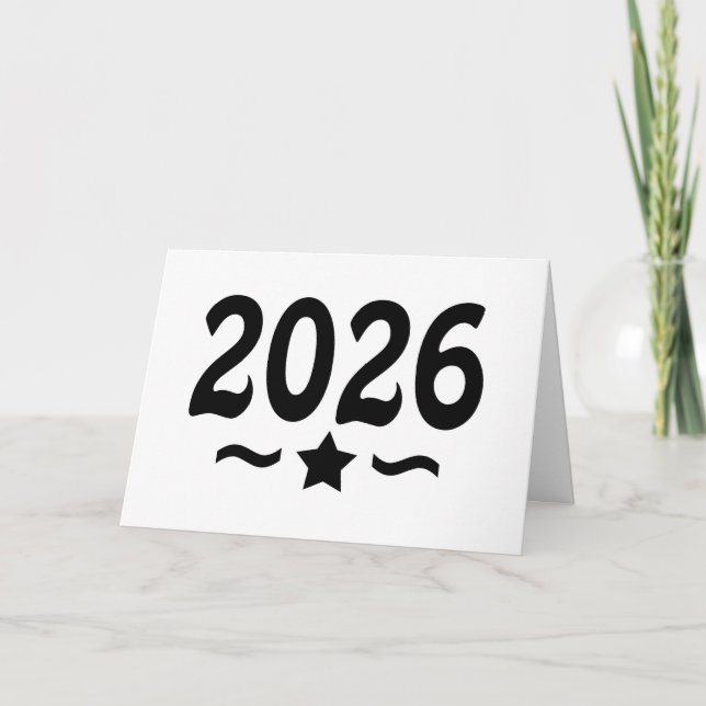 Cartão Estrela de Graduação da Turma de 2026 (Frente)