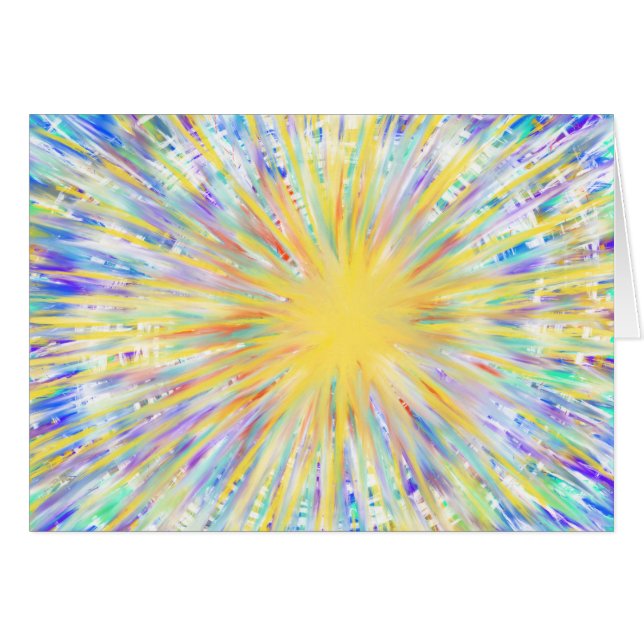 Cartão Estrela de Natal Abstrata e Citação Bíblica (Frente Horizontal)