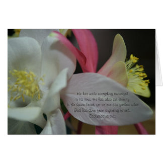 Cartão Estrela de tiro - 3:11 de Ecclesiastes da flor de