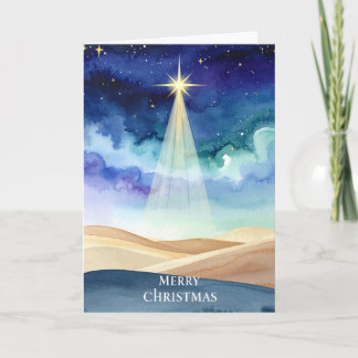 Cartão Estrela do Céu Noturno de Belém Feliz Natal Férias