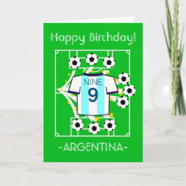 Cartão Estrela do Futebol (Listras Azul Claro e Branco)