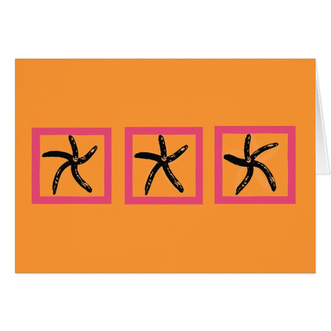 Cartão Estrela do mar da dança (Frente horizontal)