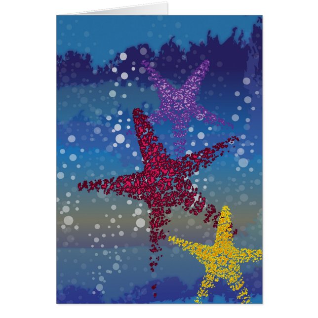 Cartão Estrela do Mar de Starfish (Frente)