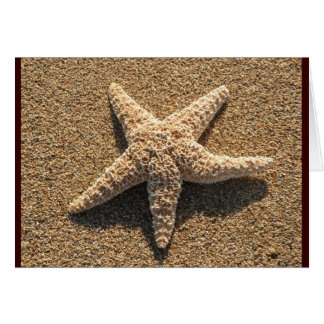 Cartão Estrela do mar na praia