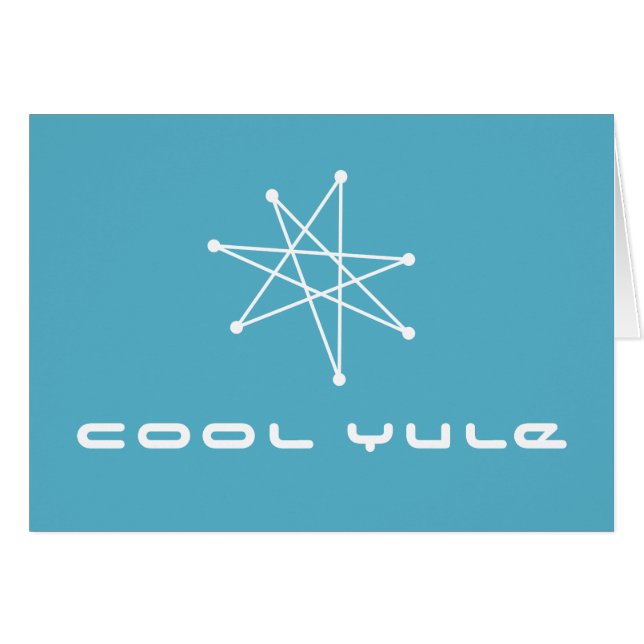 Cartão Estrela do Natal Moderno do Médio Século (Frente Horizontal)