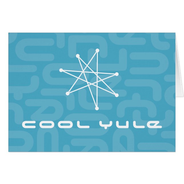 Cartão Estrela do Natal Moderno do Médio Século (Frente Horizontal)