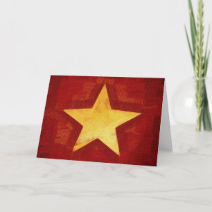 Cartão estrela dourada