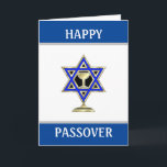 Cartão Estrela Judaica Feliz Passover<br><div class="desc">Celebrações de feriados judeus e decorações ideias de presentes personalizadas</div>