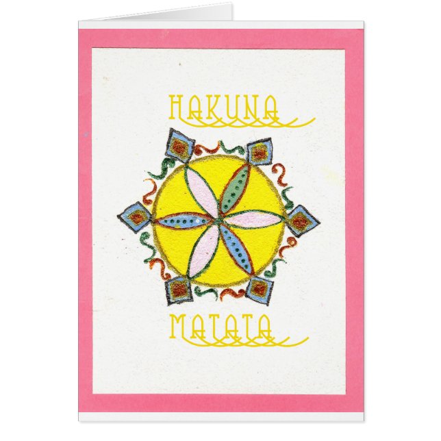 Cartão Estrela no Fazer Hakuna Matata (Frente)