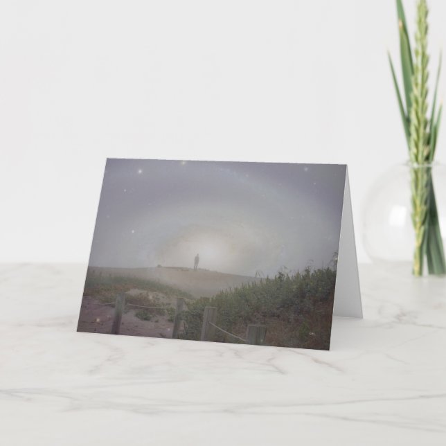 Cartão Estrela-Olhando o andarilho - olhando além (Frente)